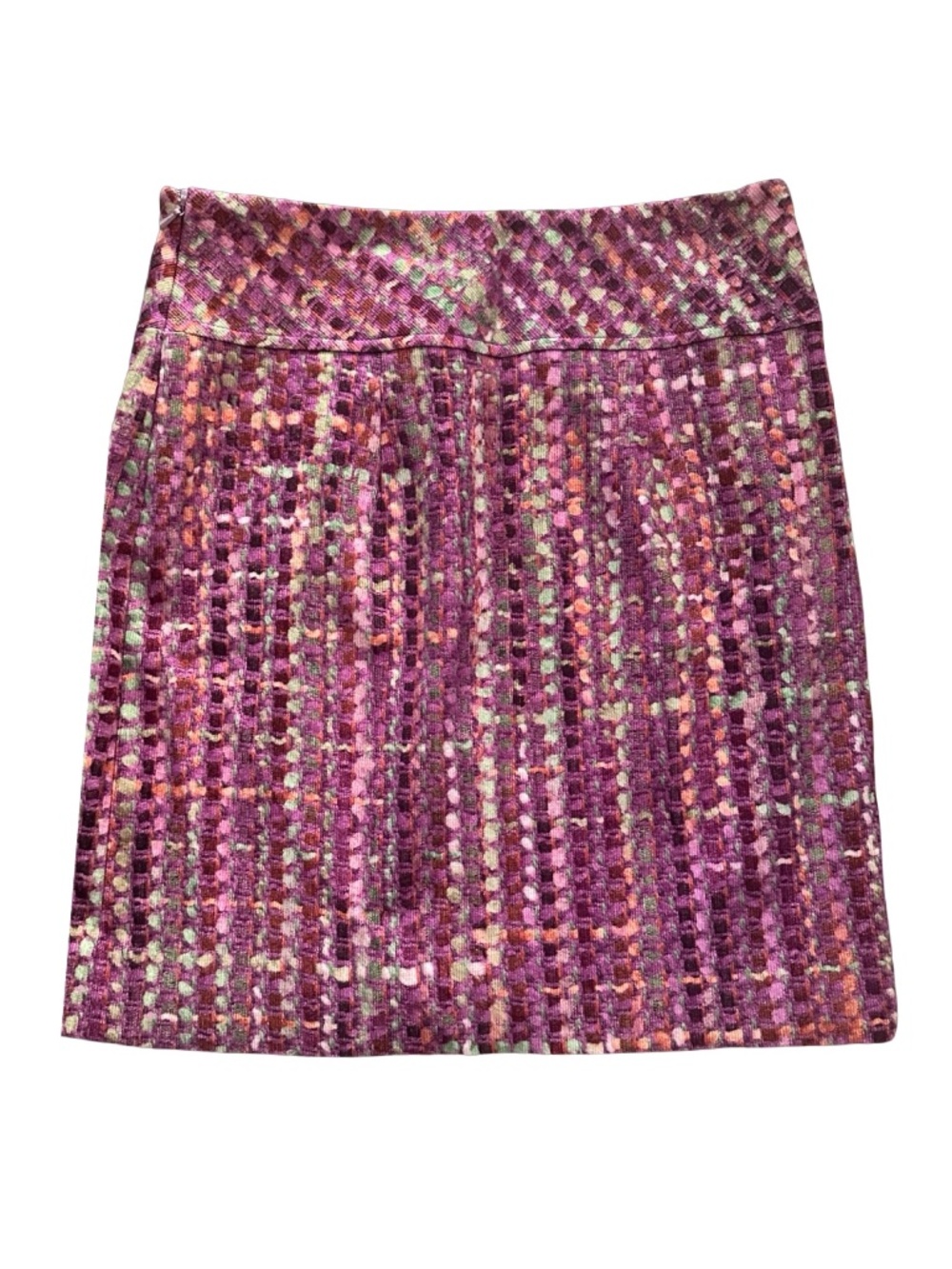Etcetera Multicolor Purple Corduroy Mini Skirt Womens Size 2 Retro Mod Cotton